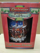 2002 Budweiser Clydesdales Old Towne Holiday Stein NIB
