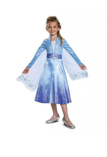 Girls Disney Frozen 2 Elsa Deluxe Halloween Costume Small S 4-6X