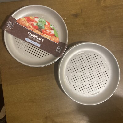 Cuisinart Mini Pizza Pans SET OF 4 Perforated Non-Stick 7  Round Lot New 8 Sets