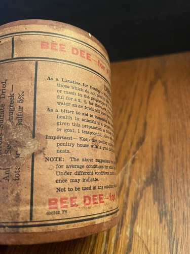 ANTIQUE BEE DEE STOCK MEDICINE POULTRY AND STOCK ADVERTISING FARM UNOPENED - Picture 4 of 24