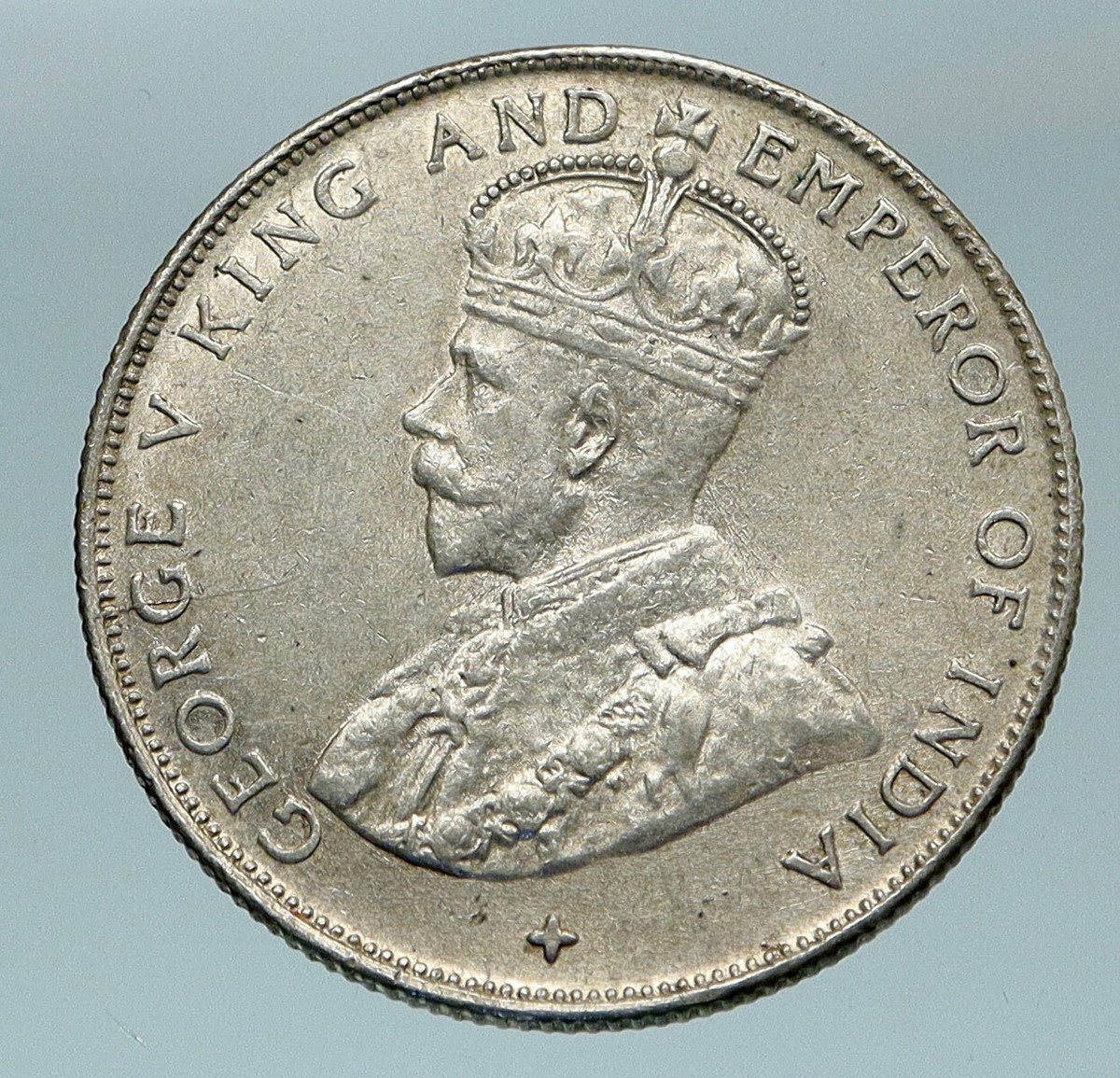 1920 STRAITS SETTLEMENTS UK King George V Genuine SILVER 50