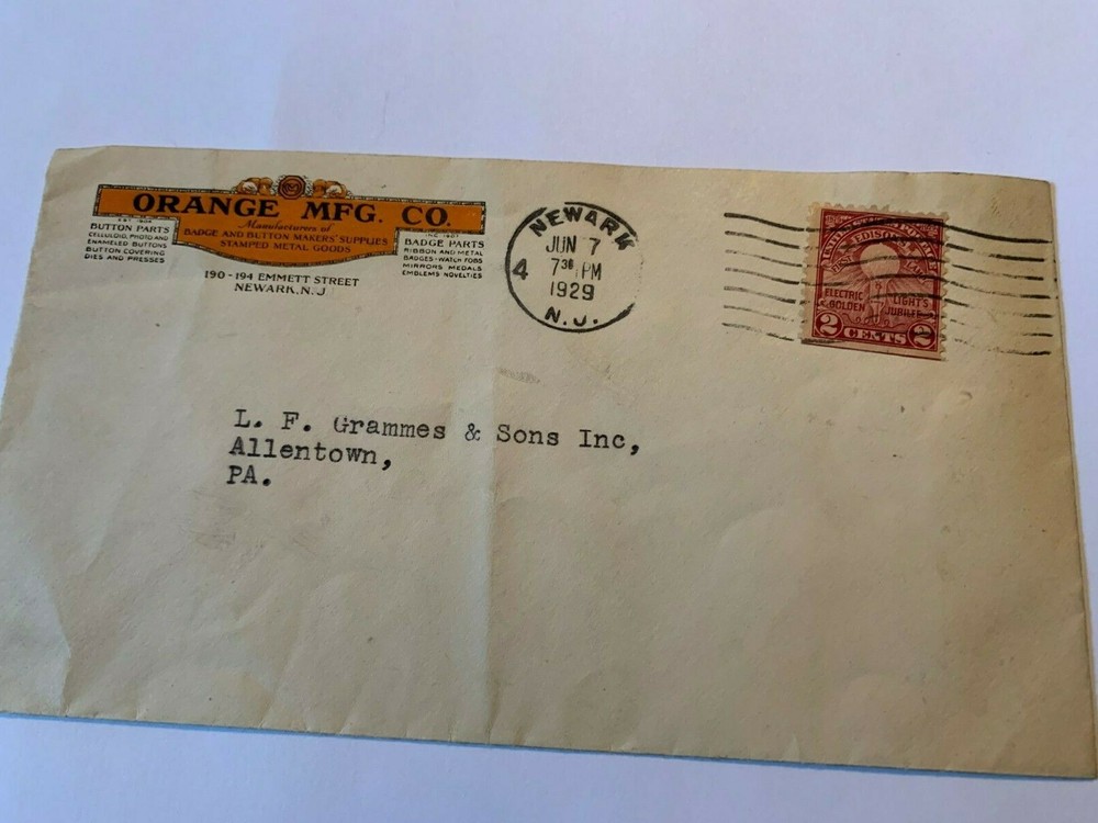 Vintage US Orange Manufacturing Co Advertising Cover Collectible