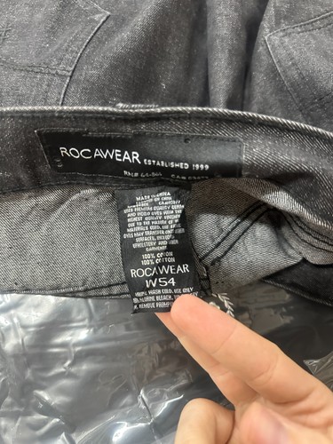 Rocawear Denim Short Mens Black W54 100% Cotton Medium Wash 5-Pockets 14" Inseam - Picture 7 of 7