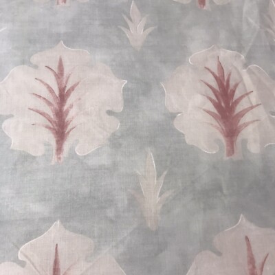 ZOFFANY Vorhangstoff Design Cinquefoil 2,65 Meter Norsk Blau 100% Leinen