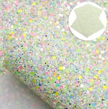 Super Chunky glitter FAUX LEATHER SHEET 8" x 12" 1106447 Bright Rainbow Mix