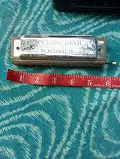 M. Hohner Made in Germany Vintage Chromonica Harmonica in Case-Nice