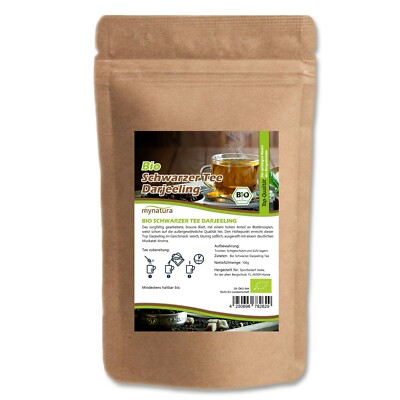 Mynatura Bio Schwarzer Darjeeling Tee 1000g I Schwarzer Tee Tea Indischer Tee