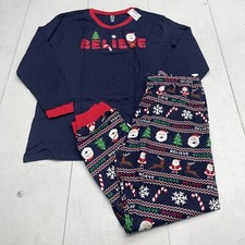 The Children  s Place Believe Santa Pajama Set Adults Size XL New
