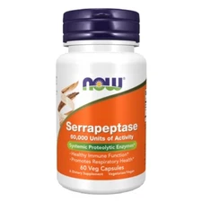 Serrapeptase 60,000 Units 60 Veg Caps By Now Foods