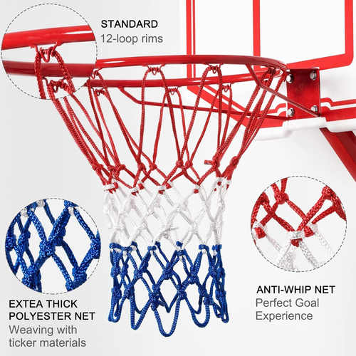 2 Pack Basketball Net Replacement, 2024 Upgrade Thick Professional Basketball Ne - Picture 3 of 7