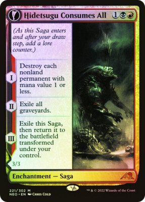 MTG FOIL Hidetsugu Consumes All // Vessel of the All-Consuming  - Kamigawa: Neon