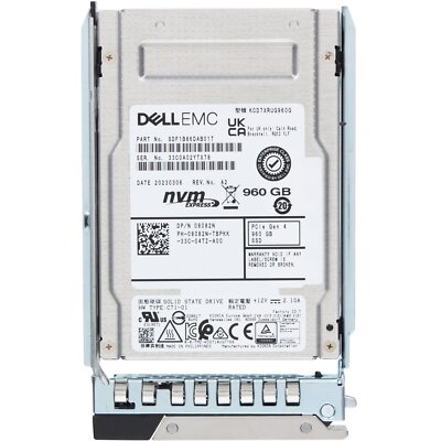 08082N 8082N Dell EMC 960GB PCIe Gen4 NVMe RI TLC 2.5'' SSD 14/15/16G KIT