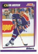 GLENN ANDERSON 1991-92 SCORE CARD NEAR MINT+ CONDITION