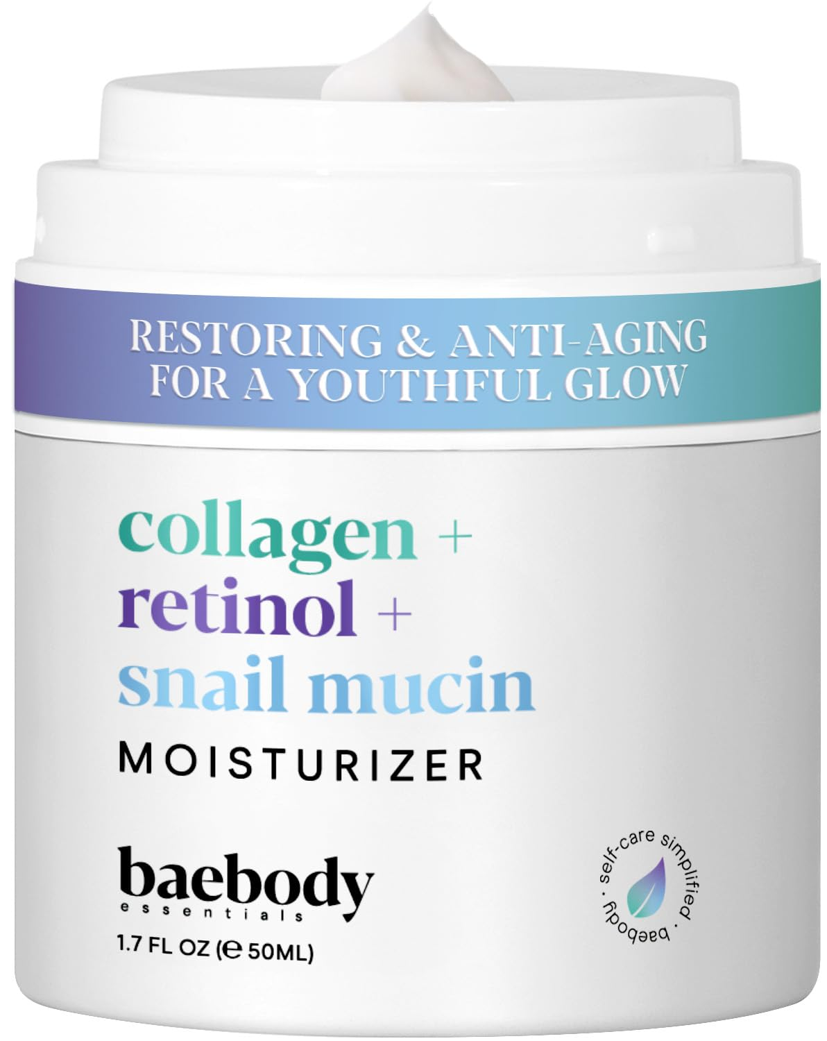 Collagen Retinol Snail Cream with Hyaluronic Acid for Anti-Aging & Hydration