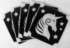 ld200ab GLITTERTATTOO 10 x stencil UNICORN stars glitter tattoo must have L K 