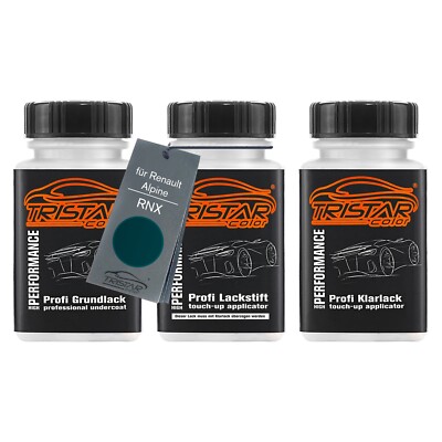 Autolack Lackstift Set für Renault Alpine RNX Bleu Surf Metallic 3 x 50ml