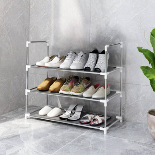 PORTABLE 3/4/5 TIER SHOE RACK STAND COMPACT SPACE SAVING STORAGE ORGANISER SHELF - Picture 6 of 15