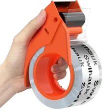 Heavy Duty Packing Tape with Dispenser, Strong Durable Shipping Tape, Packaging