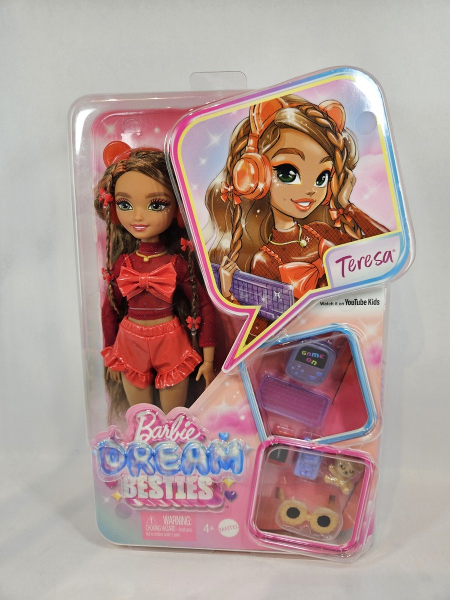 Barbie Dream Besties Teresa Doll Video Game Accessories 10 Piece