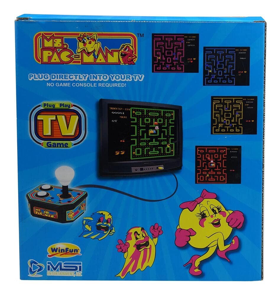 Ms. Pacman Gaming System | MSi TV Arcade Plug And Play Into