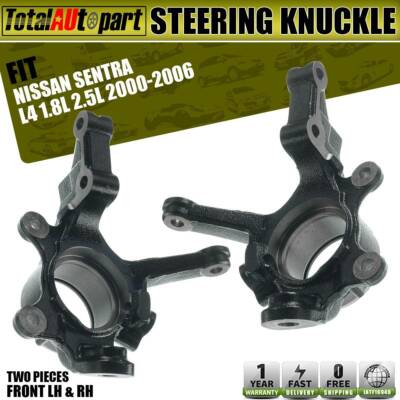 2x Steering Knuckle w/ ABS Mounting Hole Front Sides for Nissan Sentra 2000-2006