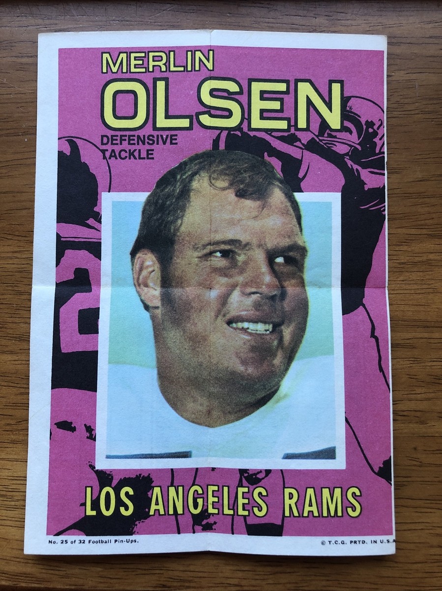 1971 Topps Football Pin-Ups - Merlin Olsen #25 for sale