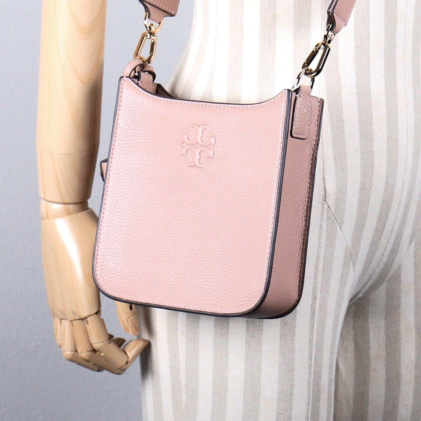 TORY BURCH: Robinson bag in saffiano leather - Grey  Tory Burch crossbody  bags 54654 online at