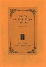Rivista di letteratura italiana 2016,XXXIV,1 - AA.VV (Fabrizio Serra Editore)