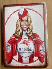 Blechschild 20x30cm, Garage, Deko, Geschenk, Schild. Mobiloil