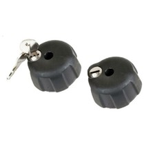 Drehknauf / Knebelmutter / Handrad M8 Mutter abschließbar - 2x Set mit Schloss