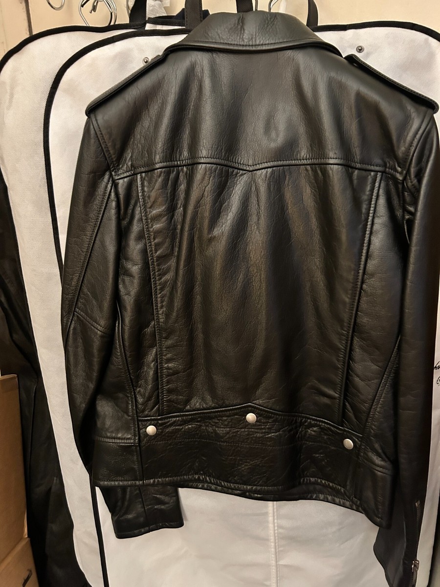 Saint Laurent Motocycle leather jacket star biker black full