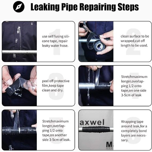 Leak-Proof Silicone Hose Repair Tape - Heavy-Duty & Insulating 0.5mm Thickness - Picture 5 of 9