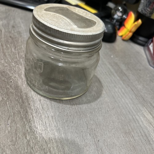 Vintage Klarglas Presto Wide Mouth Pint mit Aluminiumring - Bild 3 von 9