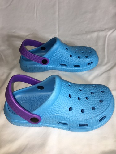 Garden Clogs Back Strap Slip On Water Shoes Lightweight Purple Blue Sz 36 US 4.5 - Picture 2 of 8