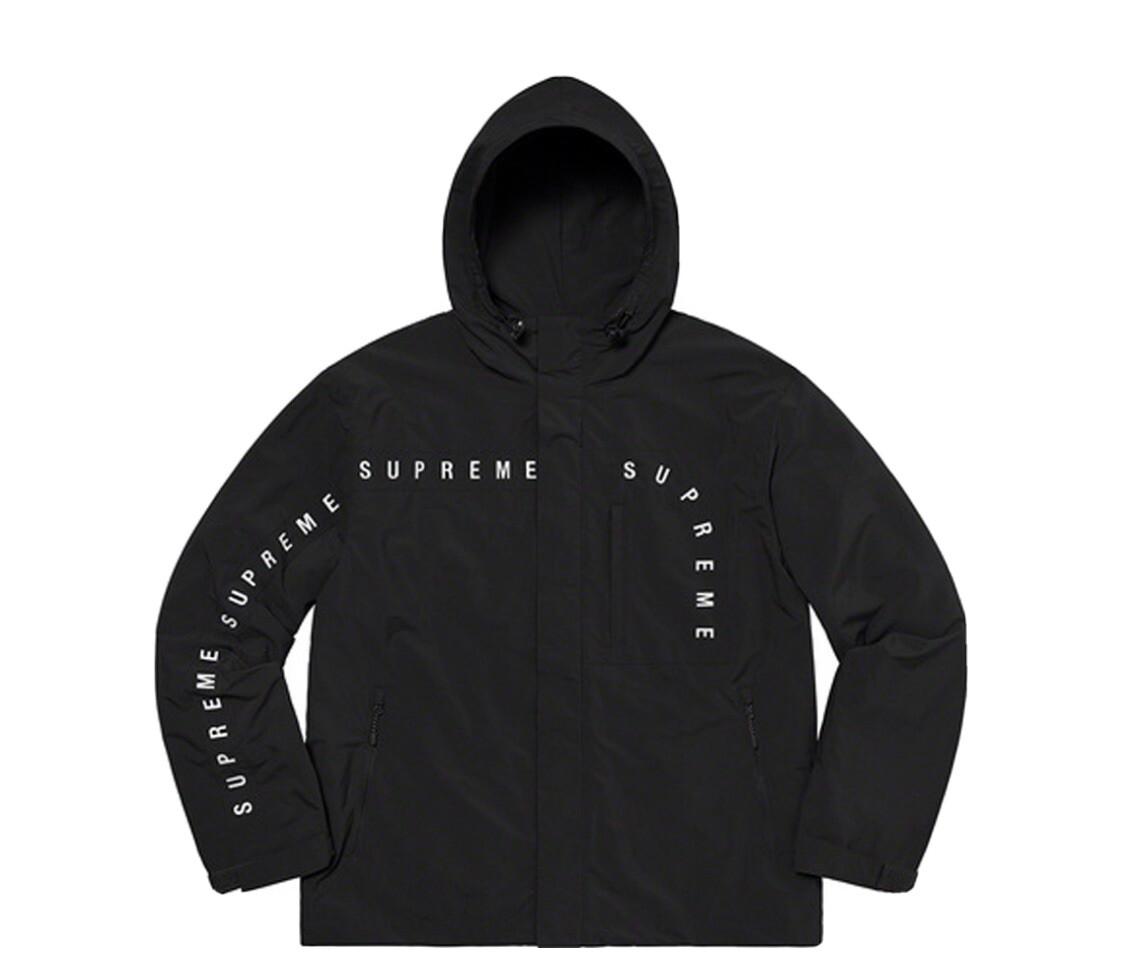Supreme Curvelogos Ripstop Jacket Blk Large Hoodie . Dead stock 