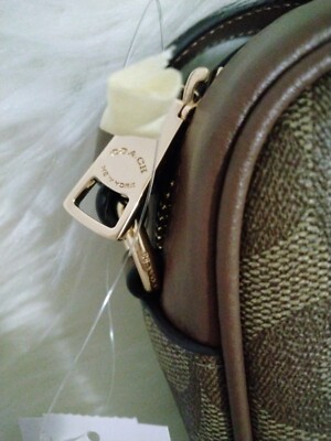 Coach Gold/Khaki Saddle 2 Mini Jamie Camera Bag In Signature