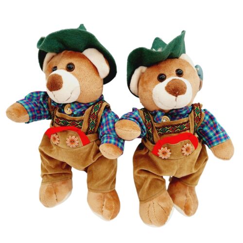 ES Toys Euro Germany Teddy Bear Plush 11" Stuffed Toy National Costume Set Of 2 - Picture 1 of 13
