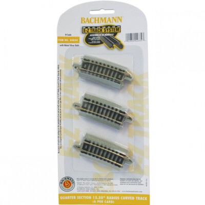 NEW Bachmann EZ-Track 1/4 Section 15.50 Radius Curved Track N Scale FREE US SHIP