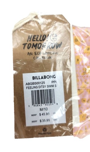 BillaBong Swim Short Feeling Ditsy Volley Short Pale Pink/Floral, Big Girls M/10 - Picture 5 of 6