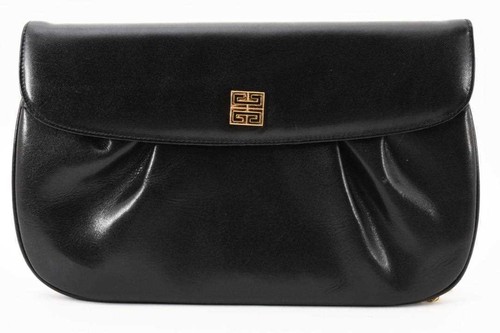 Givenchy shoulder bag in gold hardware and calf leather in black USED FROM JAPAN - Picture 2 of 12