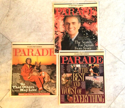 LOT 3 Vintage ST. POST DISPATCH PARADE MAGAZINES 1993 Best & Worst of Everything
