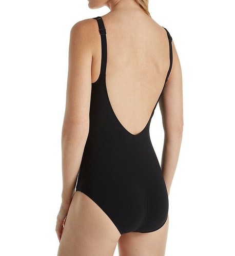 Anita Gizella Women's One Piece Swimsuit Black Gold Accented Size 20/46 D Cup - Picture 3 of 9