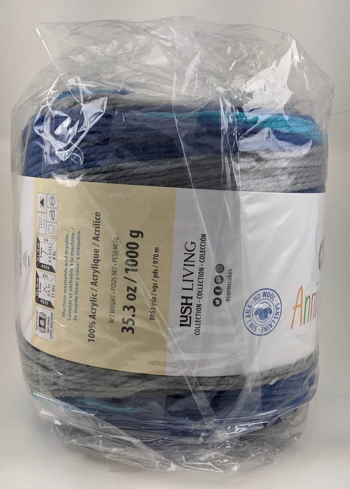 Yarnspirations Caron Anniversary Cakes Yarn Reef Blue 35.3 oz 1061
