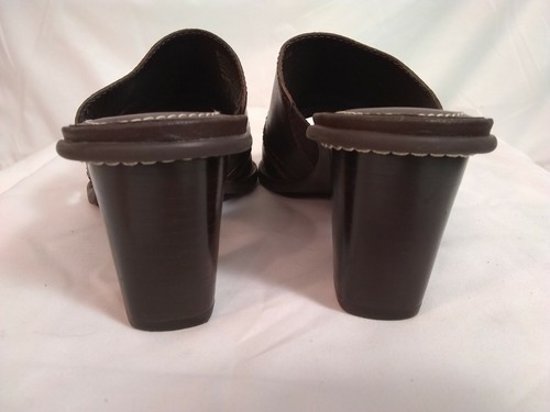 Women's DOCKERS 3994 BUBBLING Brown Leather Slip-on Sandals Heels Sz-6.5 M f288 - Picture 5 of 9