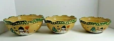 Winter Snowman 3 Nesting Serving Bowls Spongeware Spatterware Ltd Commodities