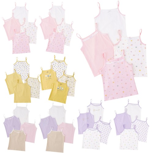 Kids Girls Tank Top Athletic Vest Dance Camisole Cotton Activewear Yoga Blouse