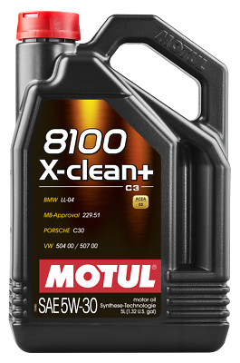 MOTUL 8100 X-clean+ 5W30 5 Liter 109220 BMW CHEVROLET CHRYSLER DACIA DAEWOO