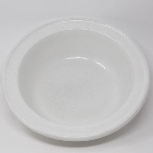 BENNINGTON POTTERS VERMONT 1968 DG WHITE GLAZED 10.25" W 2.75" H BOWL, DAVID GIL