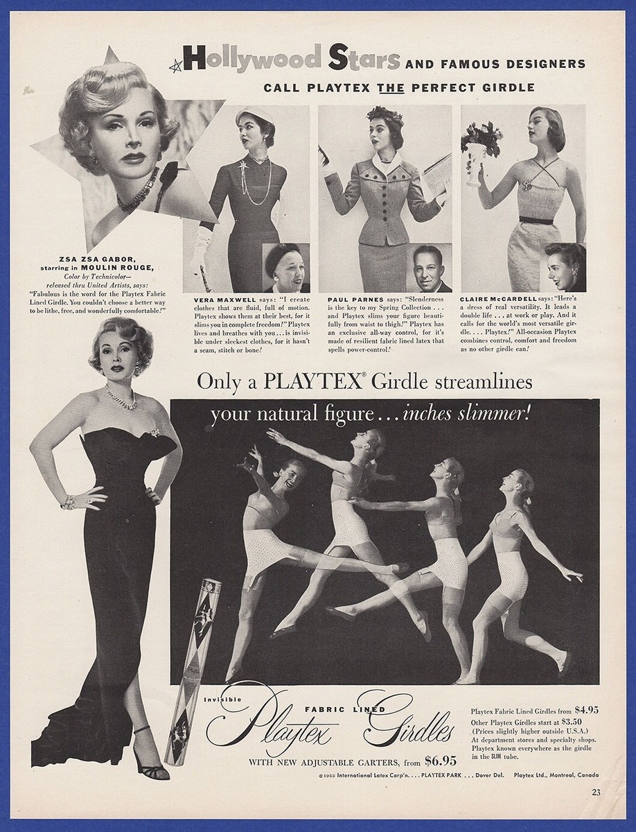 50s ヌードガール　S&P Vintage 1953 PLAYTEX Girdle Women's Fashion Lingerie ZSA ZSA