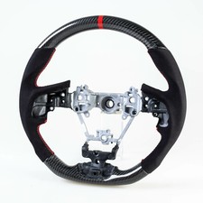 Volante rosso scamosciato carbonio per Subaru Impreza Forester Ascent Crosstrek XV